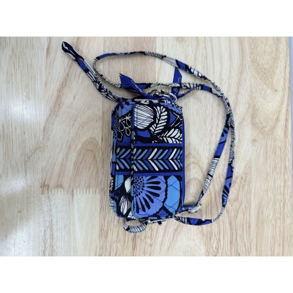 VERA BRADLEY BLUE BAYOU Double Zip- 2in1 Wallet Detachable Strap Crossbody #63 - Picture 2 of 9